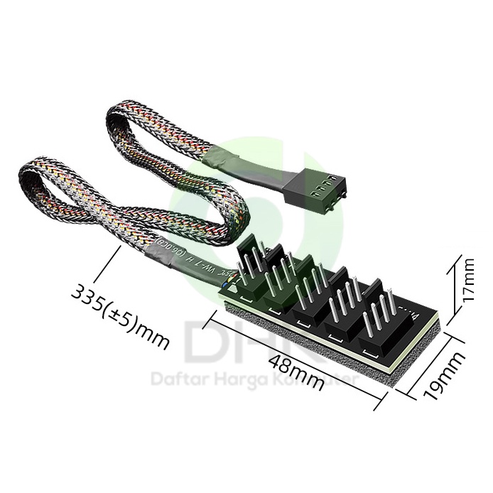 Spliter Fan 5 Port PWM 4Pin Coolmoon