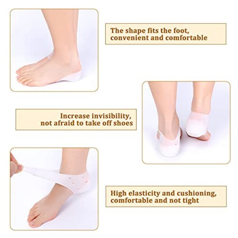 3.5cm Insole Peninggi Badan Silikon/Heel Sol Sepatu Peninggi Badan/Insole Sepatu Peninggi Postur Badan