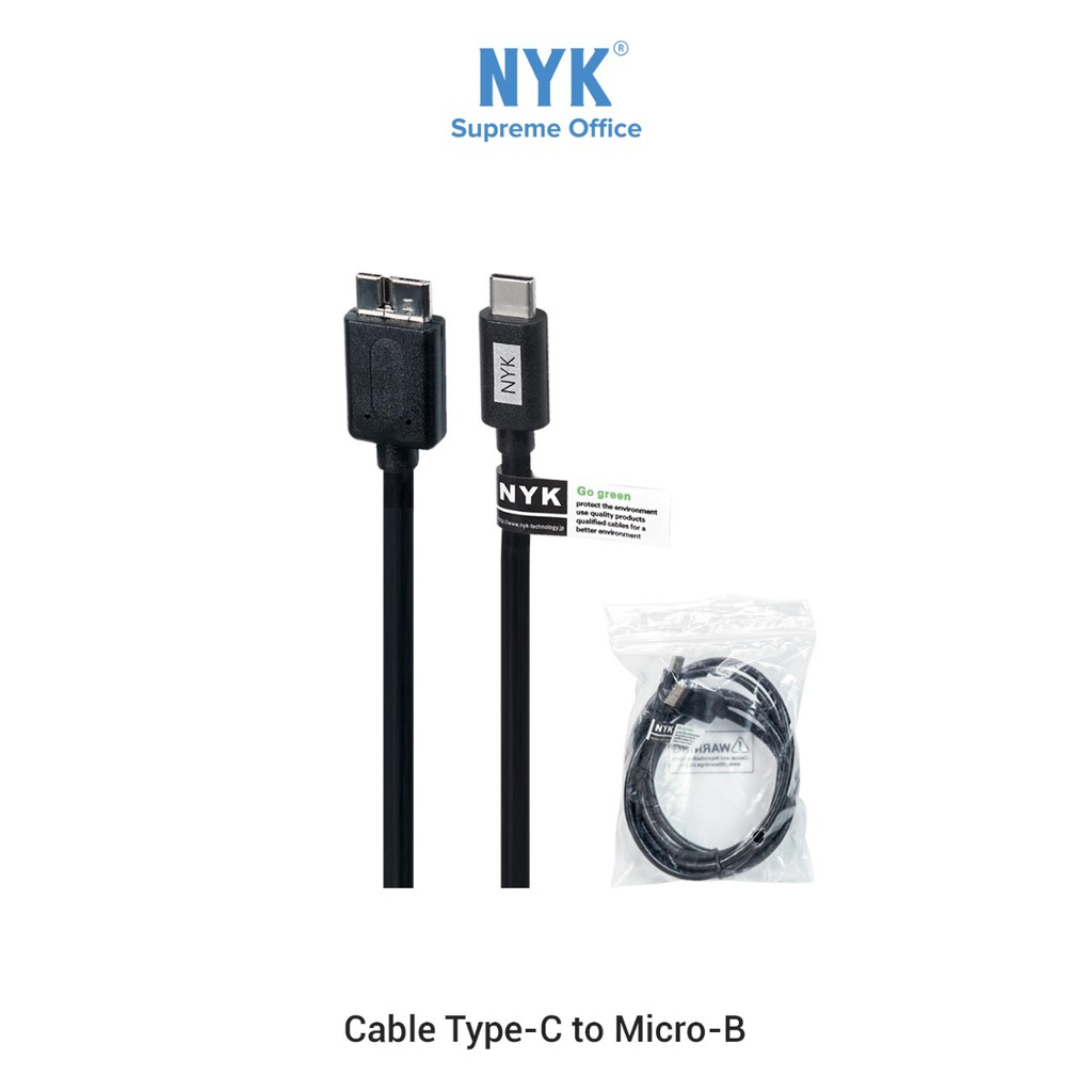 Type-c to micro-b data cable nyk 1.5m for ssd hdd external enclosure 3.0 - Kabel usb-c micro b 1.5 meter