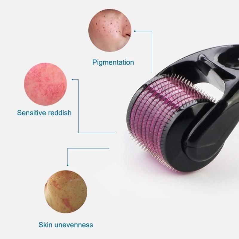 Alat Terapi Penghilang bekas jerawat penghalus Muka Wajah Derma Bopeng roller 1.0mm Blackhead PEMBERSIH KOMEDO