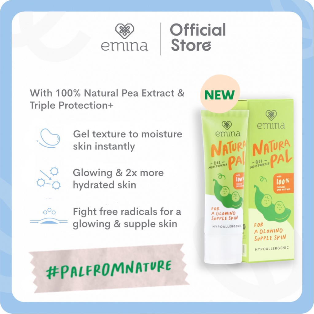 EMINA Natura Pal Gel Moisturizer | Splash Serum | Essence Toner | Cleanser