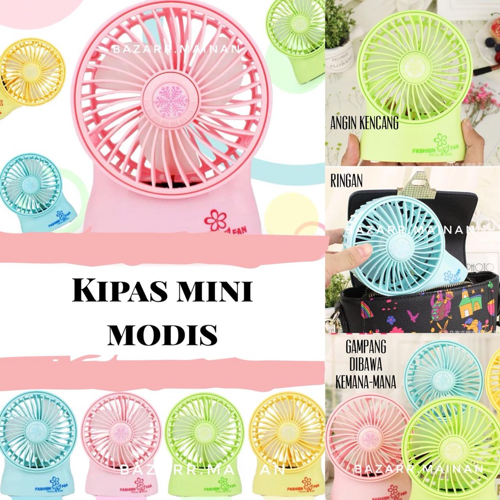 Kipas Angin Mini USB Portable Pendingin Cas Recharger Charger Murah Bagus