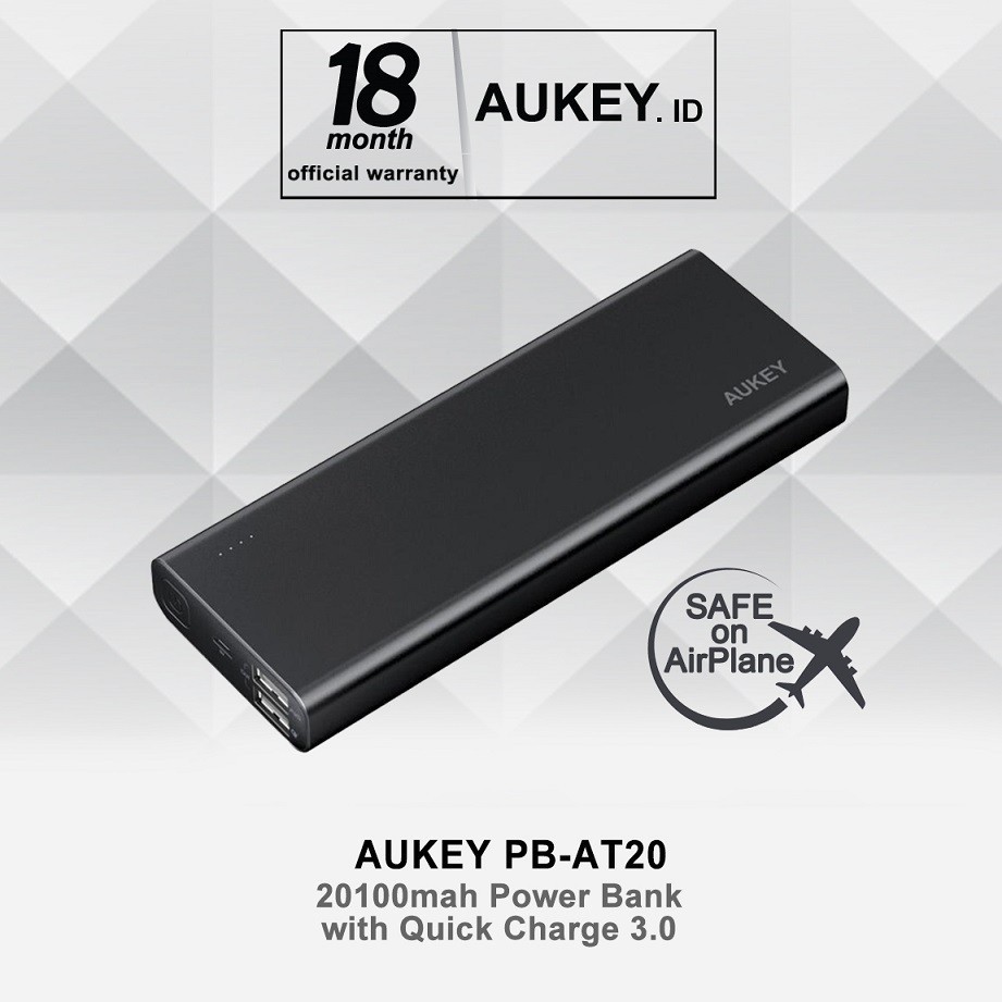 [SHOPEE10RB] Aukey PB-AT20 Powerbank 20100mAh