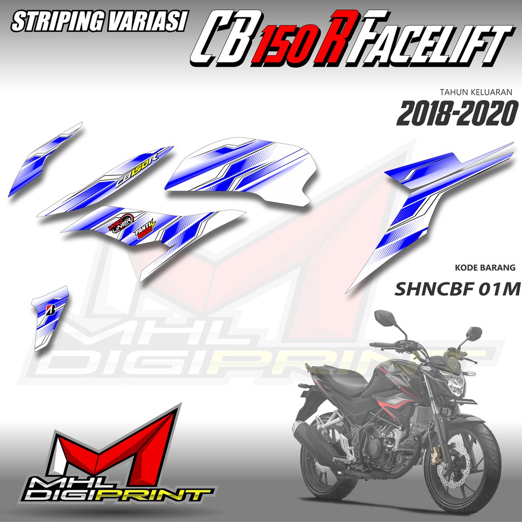 STRIPING VARIASI NEW CB 150R FACELIFT - STIKER NEW CB 150R - SHNCBF 01