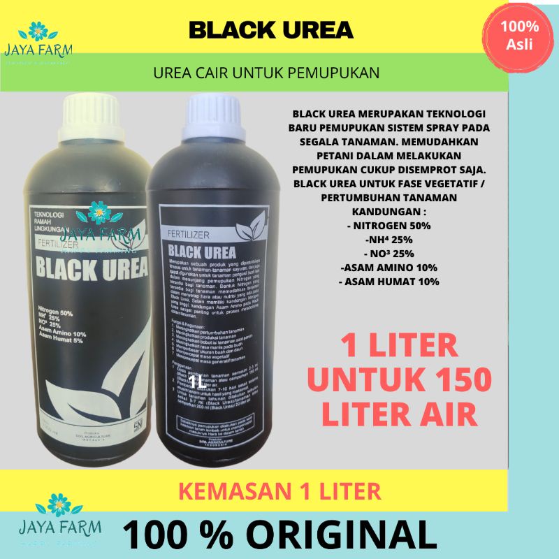 BLACK UREA KEMASAN 1 LITER | UREA CAIR UNTUK PEMUPUKAN MAKRO SISTEM SPRAY / KOCOR