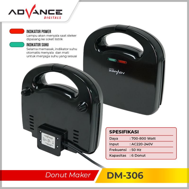 Cetakan Donat Original Advance DM-306 Donut Maker Electric DM-306