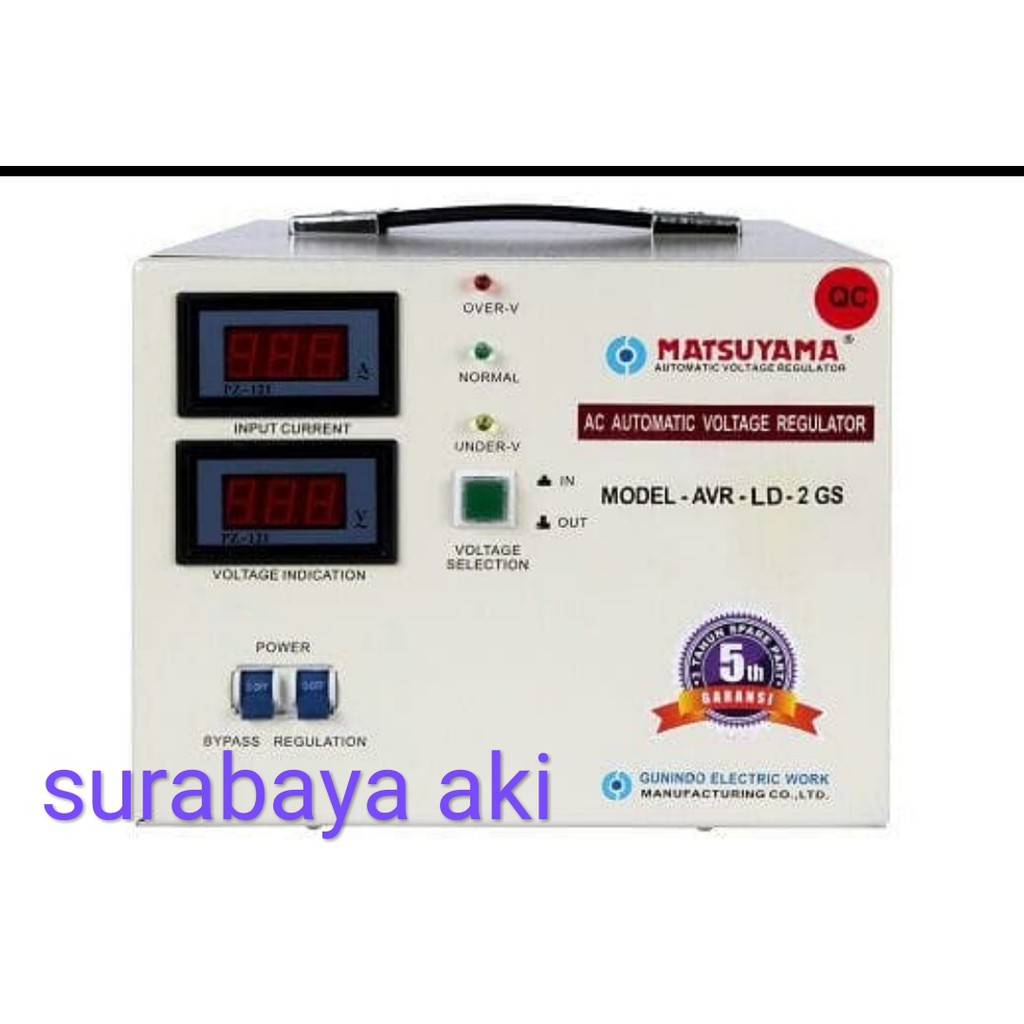 MATSUYAMA Stabilizer 2 KVA - LD 140V 1P stavol 2000 VA AVR STAVOLT 2000VA 2GS MATSUYAMA 2000VA