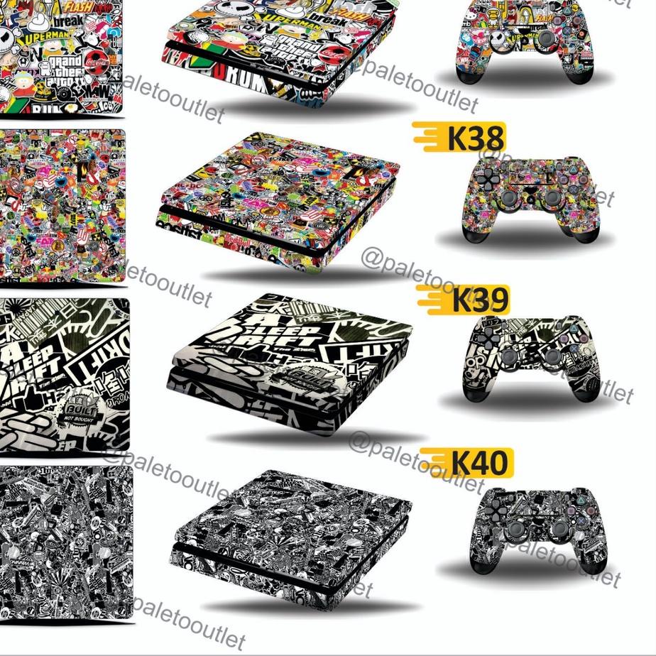 Terbaru.. Vinyl Sticker Garskin Ps4 Slim Ps4 Fat Ps4 Pro