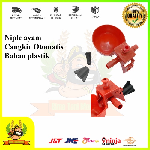 Tempat Minum cangkir otomatis unggas burung puyuh ayam