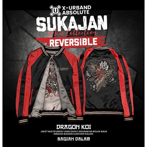 Jacket Sukajan Pria Shinagami Original Branded 2in1 Ful Bordir Kasual Kekinian Absolute Sukajan Jacket Japanese Style Premium X1