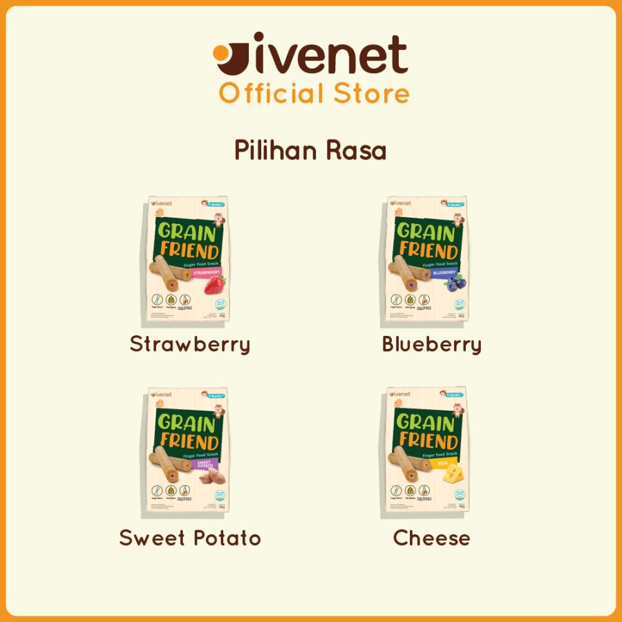 Ivenet Grain Friend - Snack Jajanan Cemilan Biskuit Bayi dan Anak