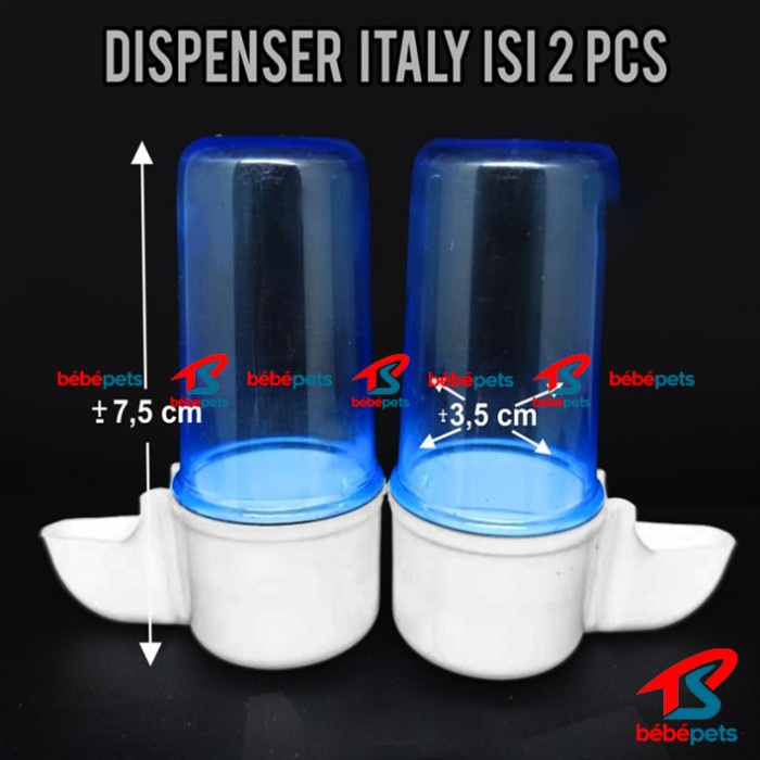 TABUNG DISPENSER BURUNG KENARI CEPUK WADAH MAKAN PAKAN MINUM