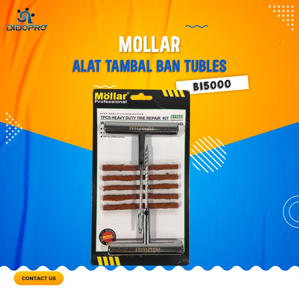 Alat Tambal Ban Besi Mollar Tubles Tubeless Ban Motor Mobil Sepeda