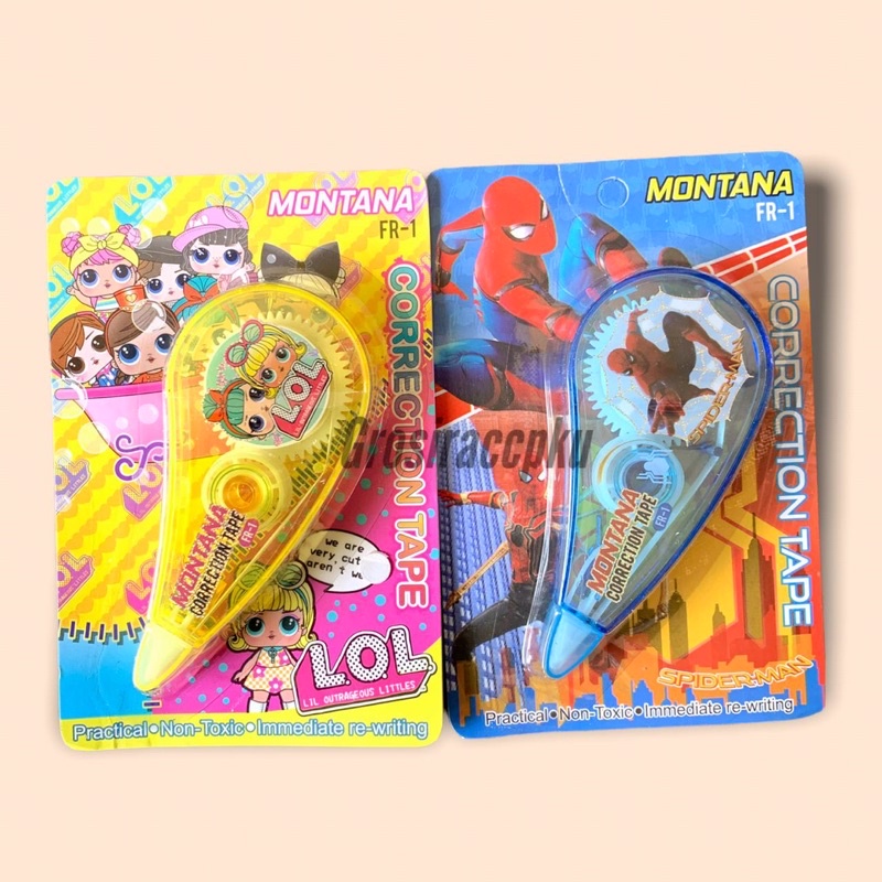 Tip Ex Kertas Montana Karakter FR1 / Correction Tape Satuan