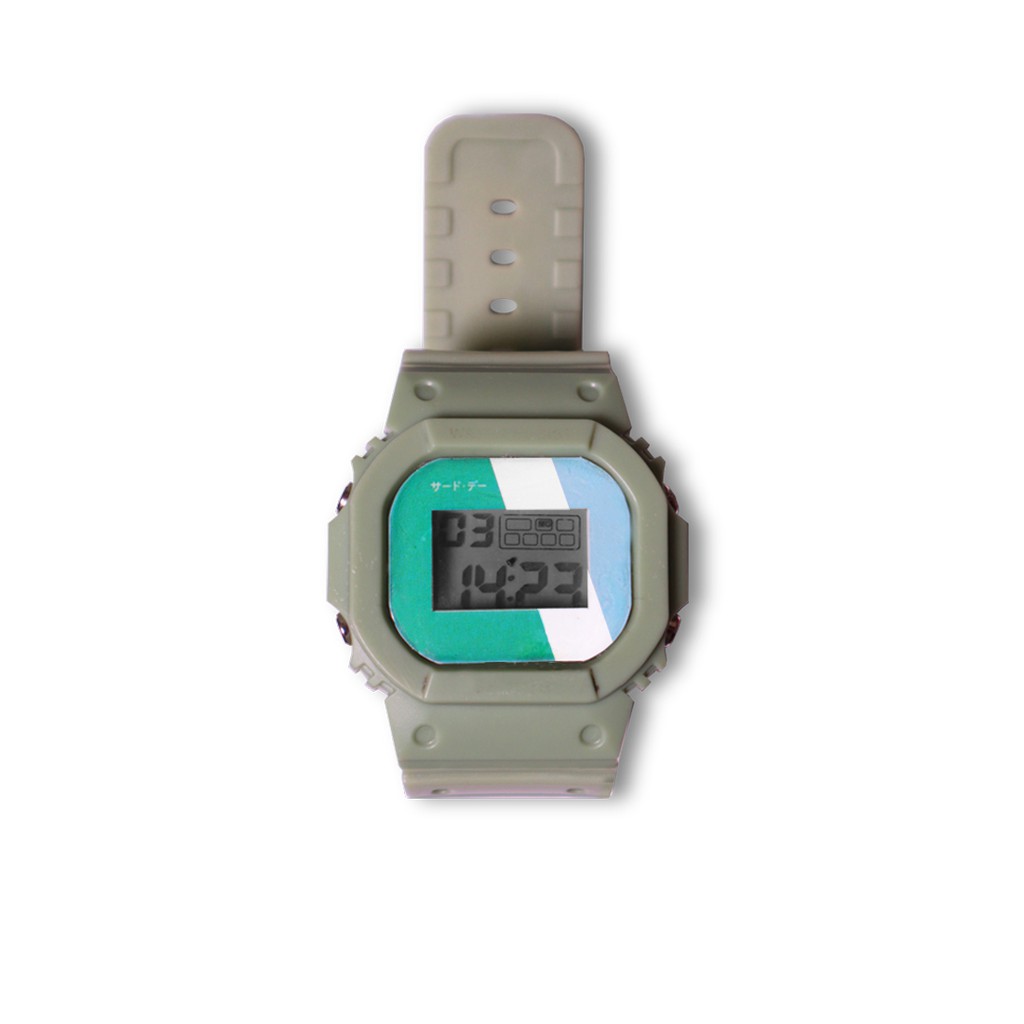 Third Day AMB67 Jam Tangan Digital Pastel Green Katakana