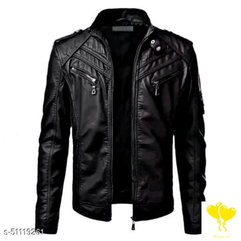 Jacket kulit Pria Motor brown black