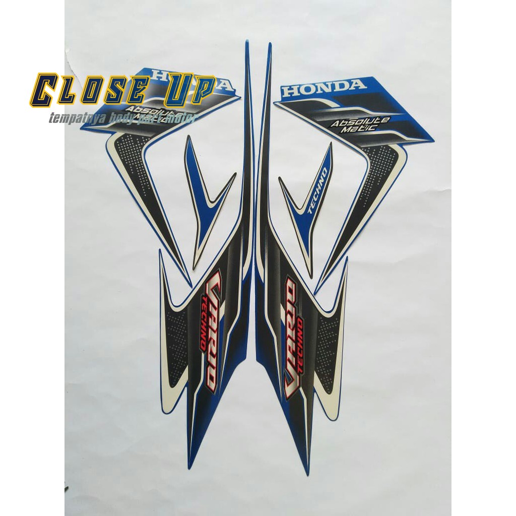 stiker striping vario techno 110 2010 biru