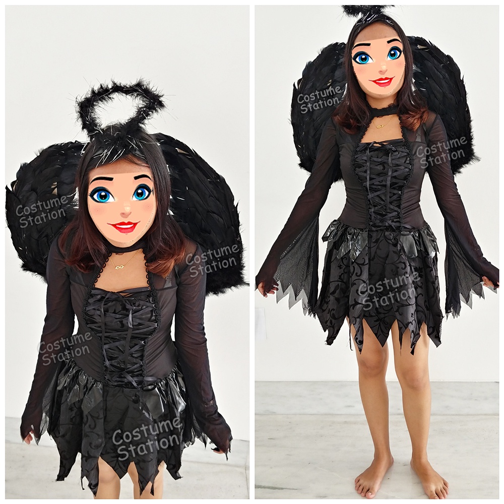 Kostum Black Angel / Costume Malaikat Hitam Devil Halloween dewasa