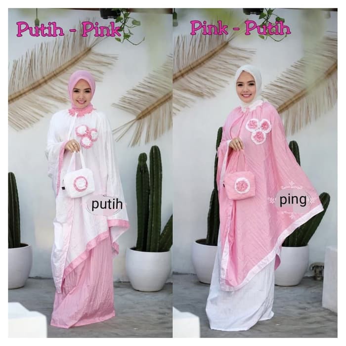 Mukena Dewasa / Rukuh Murah / Terbaru / Casanova Silky / 2020 Y OD719  Ponco Mawar Platinum / Tanp