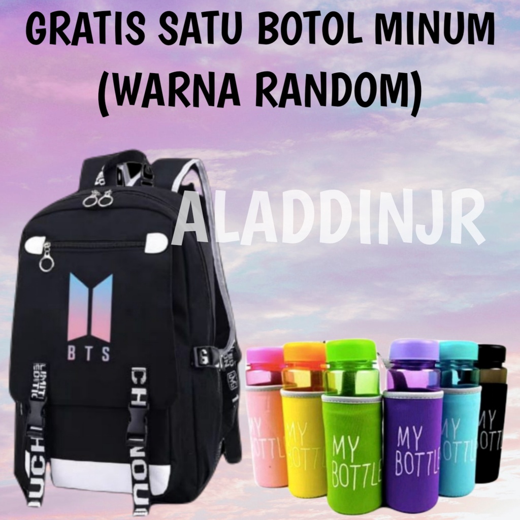 Tas Sekolah Anak TK SD SMP Karakter Kpop BTS ARMY Korea Tas Gendong Tas Ransel Perempuan Laki Cowok 