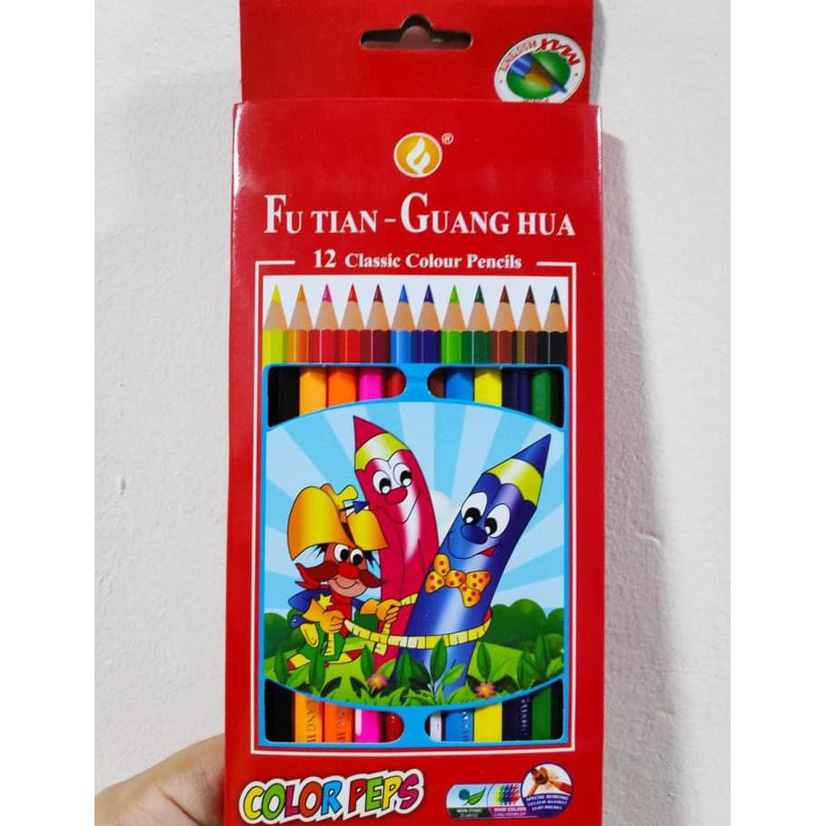 

Pensil Warna isi 12 Panjang Color Peps Futian x grebeel