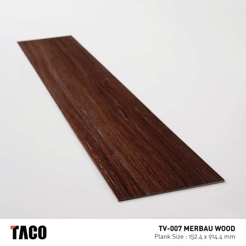 TACO VINYL 3 MM - V007 - MERBAU WOOD -  LANTAI VINYL TV-007