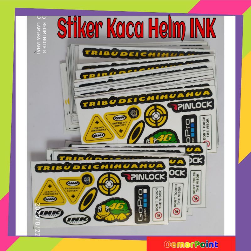 Stiker Kaca Helm INK / Warning Sticker Helm INK