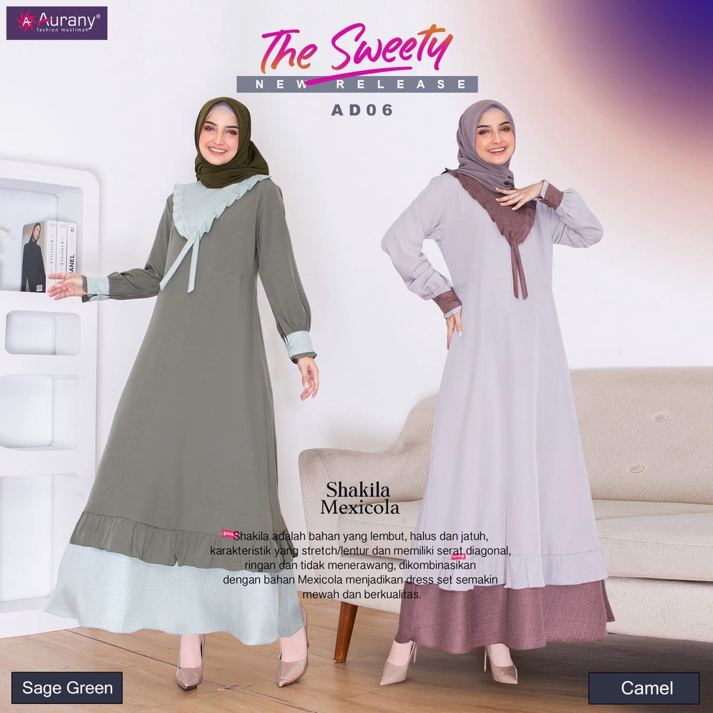 Gamis AURANY DRESS AD 06 Ori By AURANY Gamis Dewasa Murah