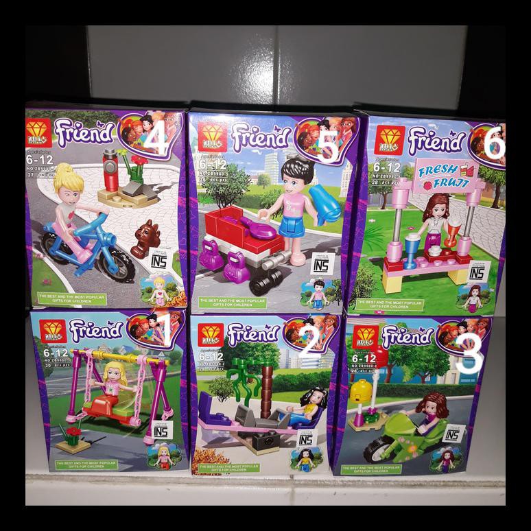 Lego Friends Girl Woman Sepeda Ayunan Motor Balap Jungket Jungkit