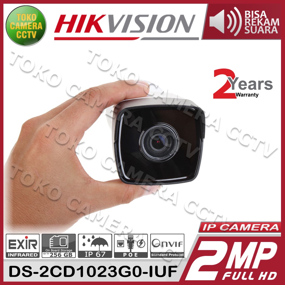 IP CAMERA 2MP HIKVISION DS-2CD1023G0-IUF MIC AUDIO