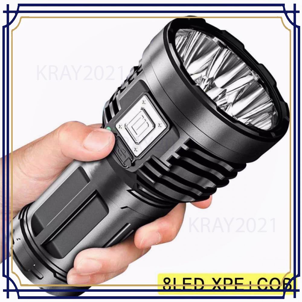 Senter LED Flashlight Waterproof USB Rechargeable XPE+COB - S11