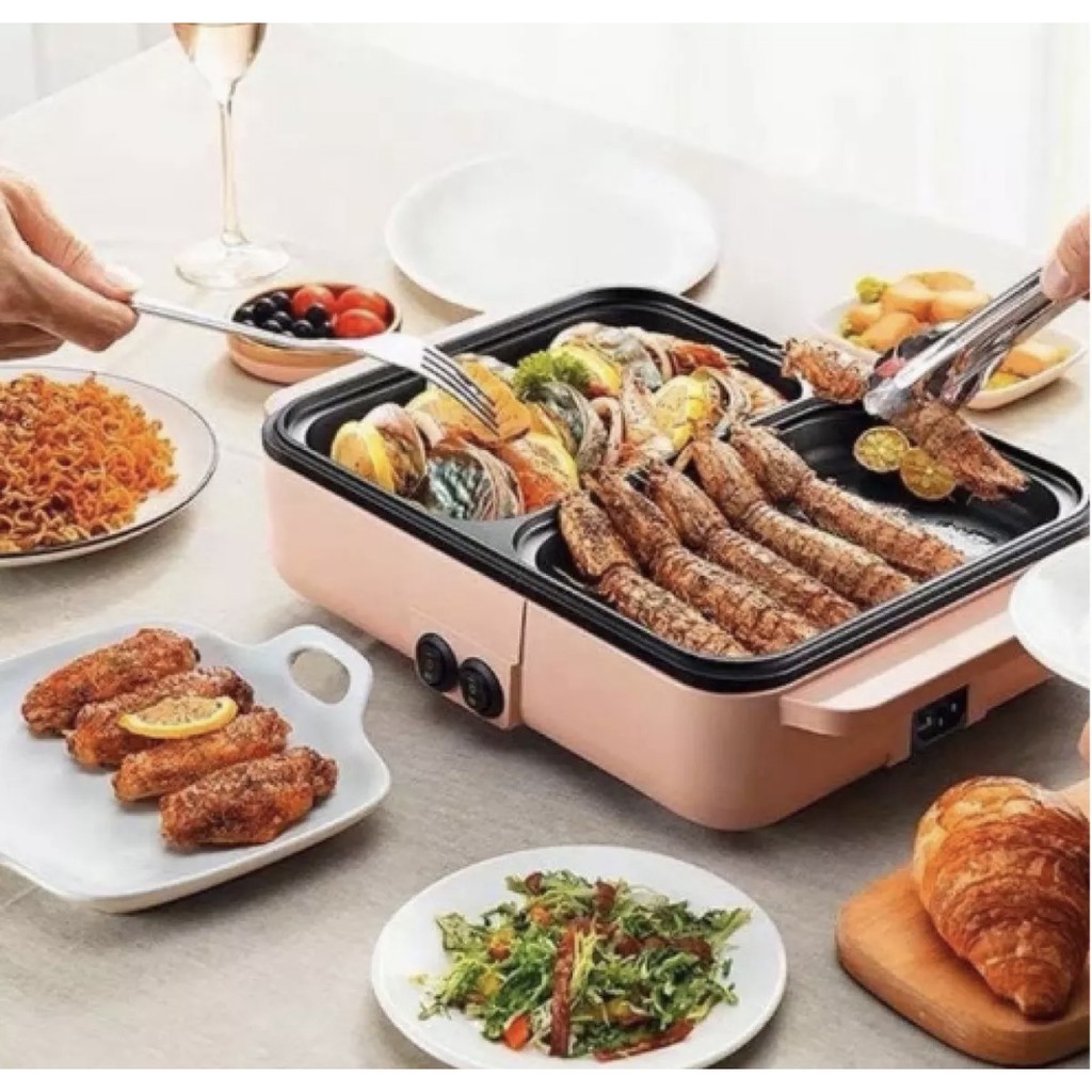 HAN RIVER PAN ELECTRIC/ MINI ELECTRIC HOTPOT / STEAMBOAT & GRILL PAN ELEKTRIK/ BBQ SHABU PAN