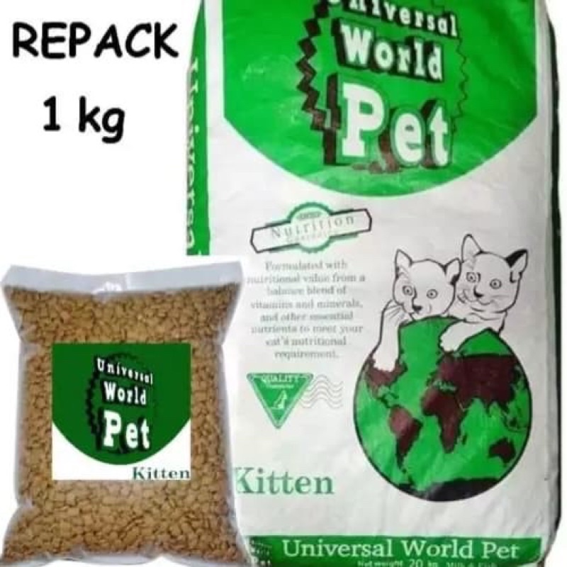 MAKANAN KUCING - UNIVERSAL WORLD PET KITTEN IMPORT THAILAND PREMIUM REPACK 1 KG universal catfood