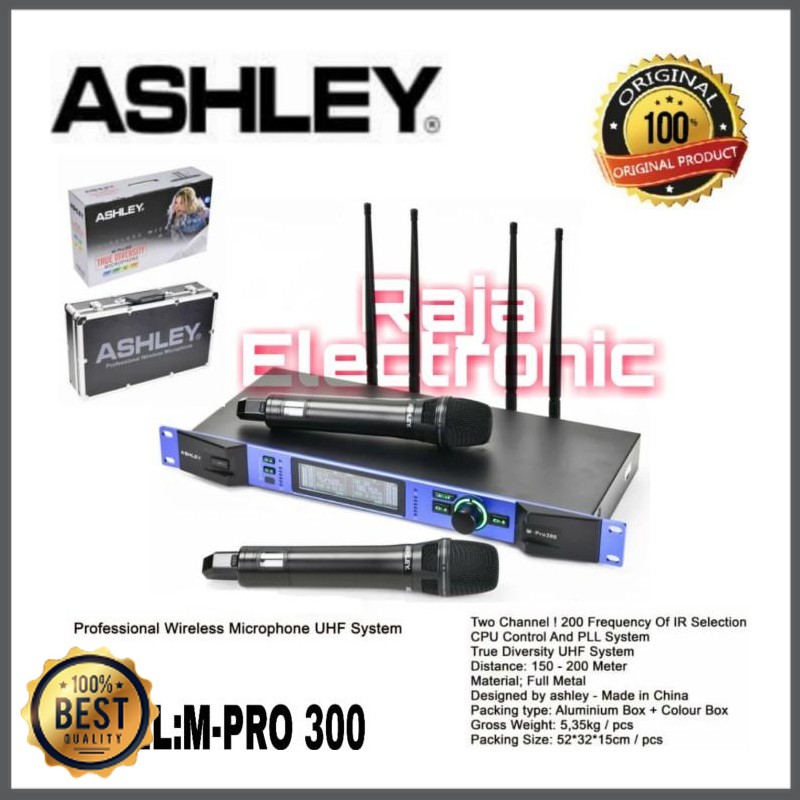 Mishad Shop -  Mic Wireless Ashley M PRO 300 Original Ashley M PRO300. GU-5117-2820