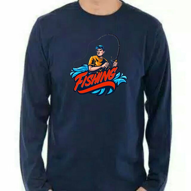 (BAYAR DI TEMPAT) KAOS BIG SIZE JUMBO XXL XXXL PRIA T-SHIRT KAOS MANCING KAOS FISHING FREE NICK NAME