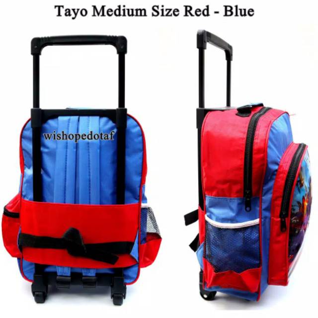 Tas troli anak laki laki sekolah SD TK paud / tas dorong / tas ransel dorong sekolah TK SD anak cowok by zellshop