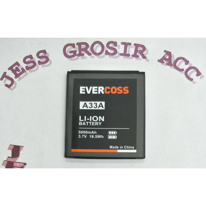 Baterai Battery Batre Double Power Evercoss Evercross Cross ( A33A ) - Hitam