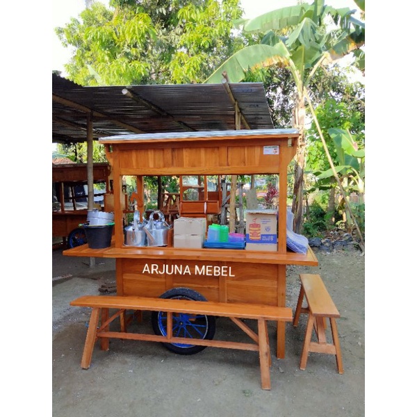 GEROBAK ANGKRINGAN JATI PAKET KOMPLIT