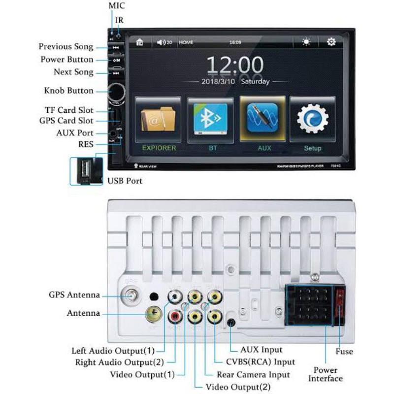 Soket tape double Din socket head unit model iso songket power dan speaker tape mobil model iso