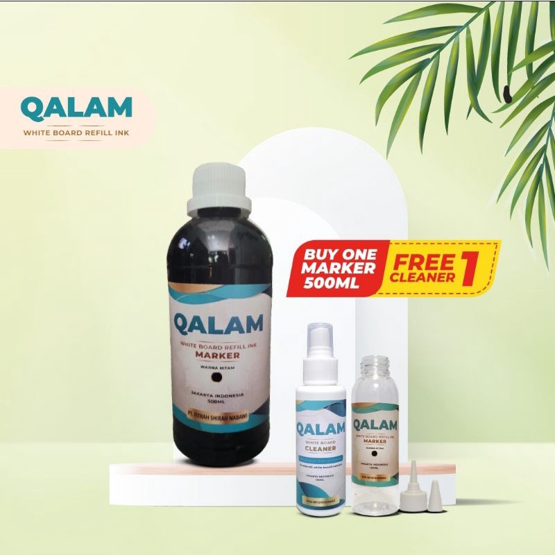 

Tinta spidol whiteboard QALAM 500ml refill spidol berkualitas warna hitam mudah di hapus