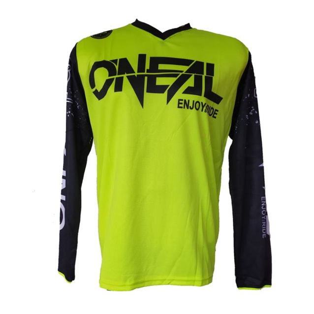 sbk Jersey hitam hijau Stabilo logo sesuai gambar Jersey Trail Cross Sepeda Mx Racing