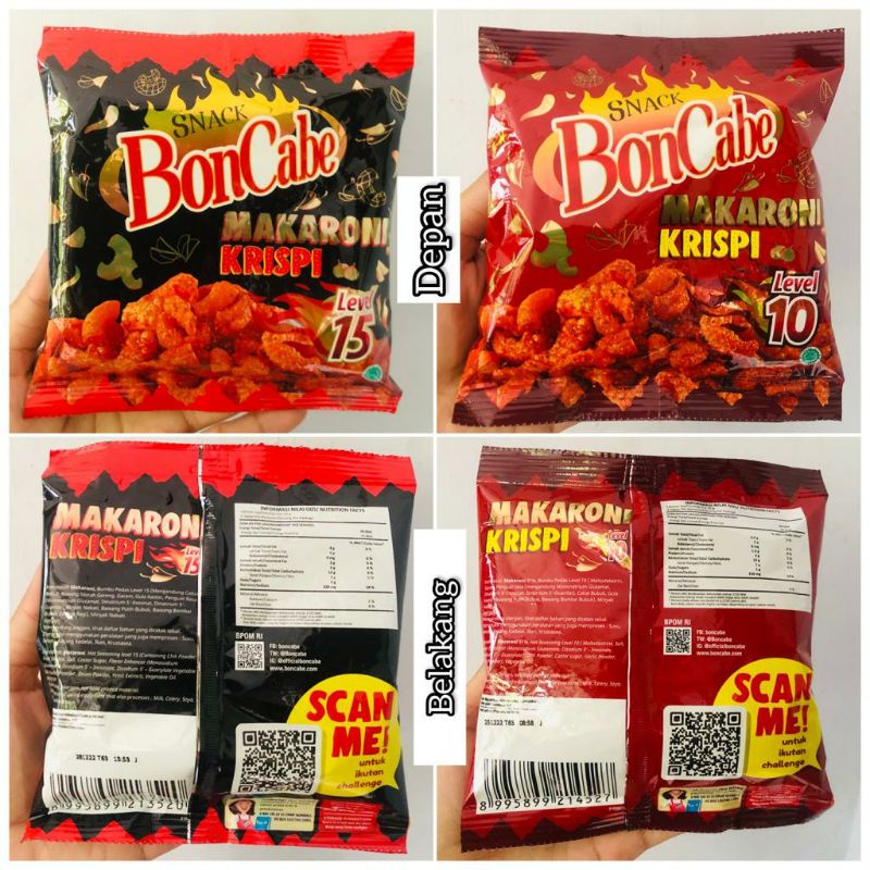 [Mini] Makaroni Krispi Boncabe ECER Level 10&amp;15 Pedas 30gr