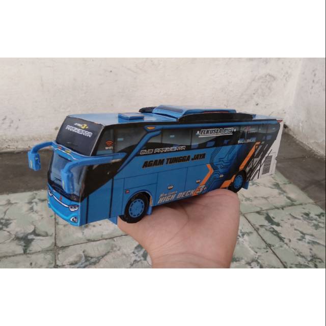 Termurah Berkualitas Miniatur Bus Agam Tungga Jaya SHD JB3+ Facelift Livery Terbaru Skala 1:50