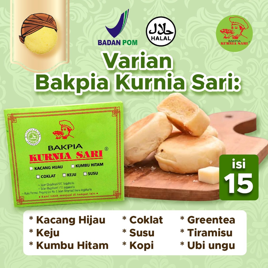 Jual BAKPIA KURNIA SARI isi 15 OLEH OLEH JOGJA Indonesia|Shopee Indonesia