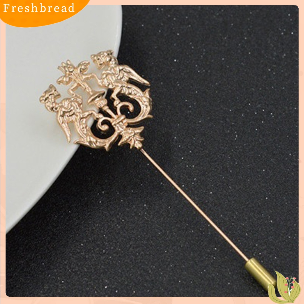 Fresh| Bros Pin Bentuk Singa Ganda Hollow Gaya Vintage Untuk Pria