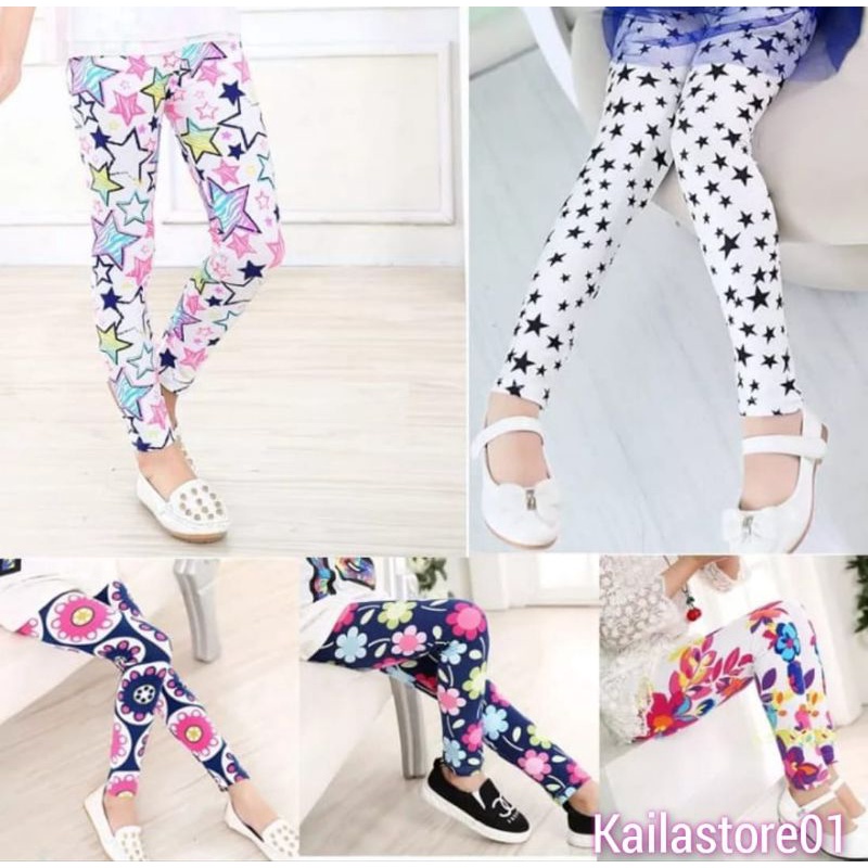 Celana Legging Anak Import / Celana Legging motif Usia 1-12th