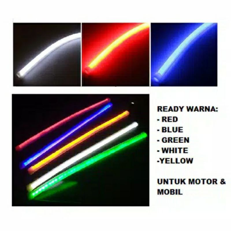 Led DRL Fleksibel Alis Lampu Angle Eye 30Cm Motor Dan Mobil Nmax Vario 125 150 Cb 150r Adv  Dll