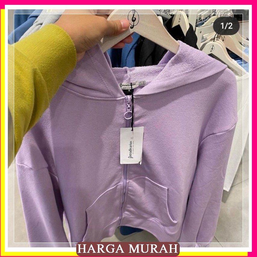 Promo Jaket Parka Cewek Abg Remaja Ala Korea Termurah Hoodie Wani ST913 Sonya Basic Jaket Zipper Po