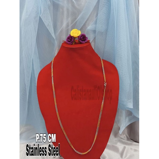 KALUNG COWO KOMBINASI GEPENG PERHIASAN EMAS KOREA ANTI KARAT DAN ANTI LUNTUR