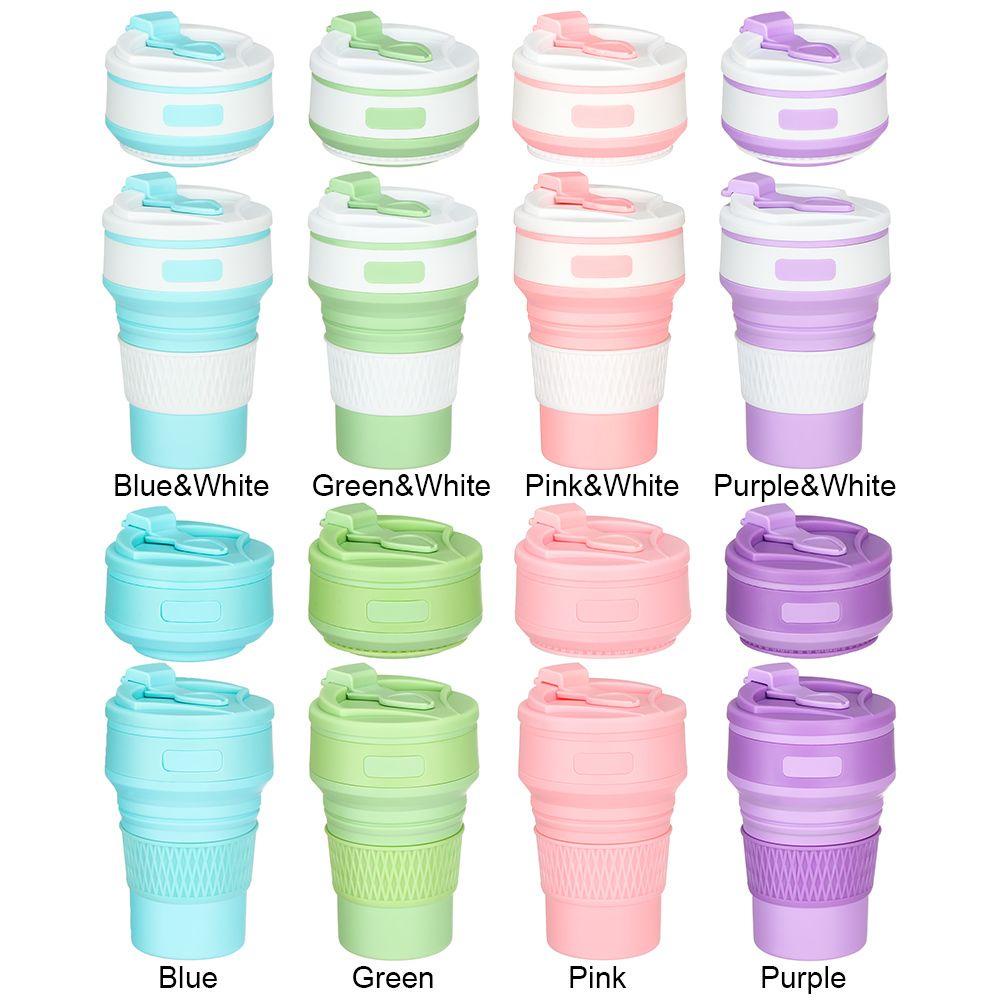Solighter 350ML Collapsible Silicone Cup Food Grade Travel Camping Sport Botol Gelas Air Lipat